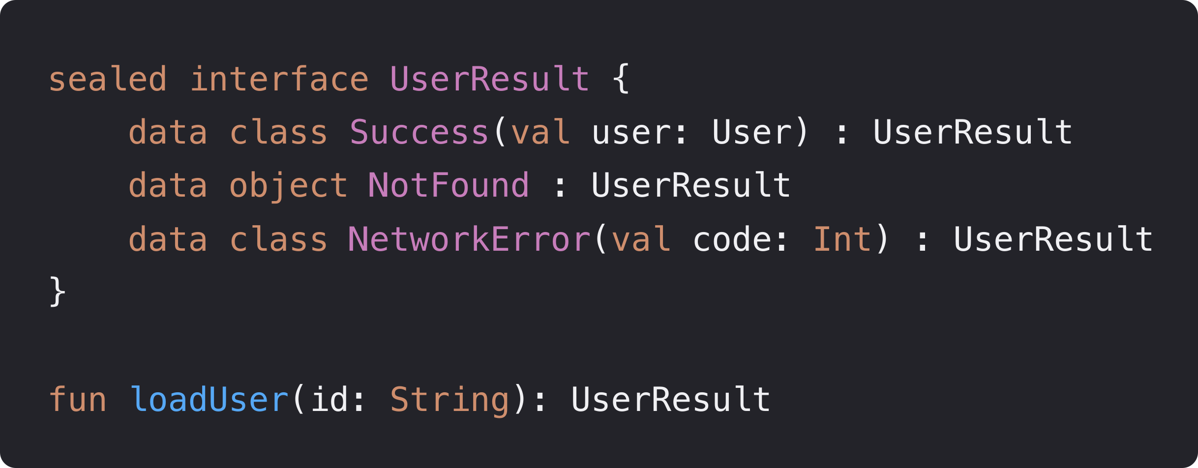 sealed interface UserResult