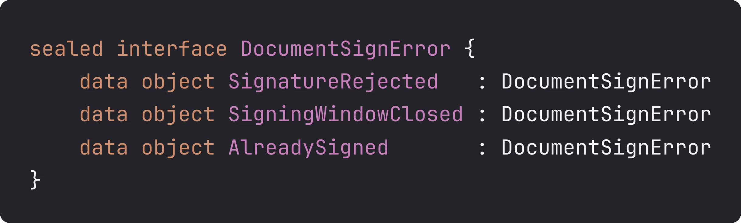 DocumentSignError sealed interface